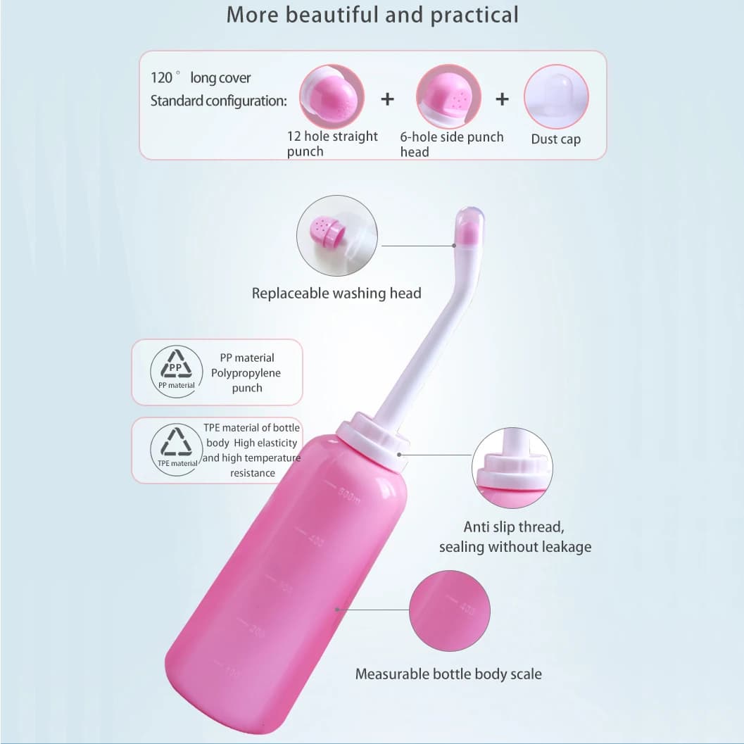Portable Bidet Spray Bottle for Airbnb Bathroom | 500ml Travel Washer view 3