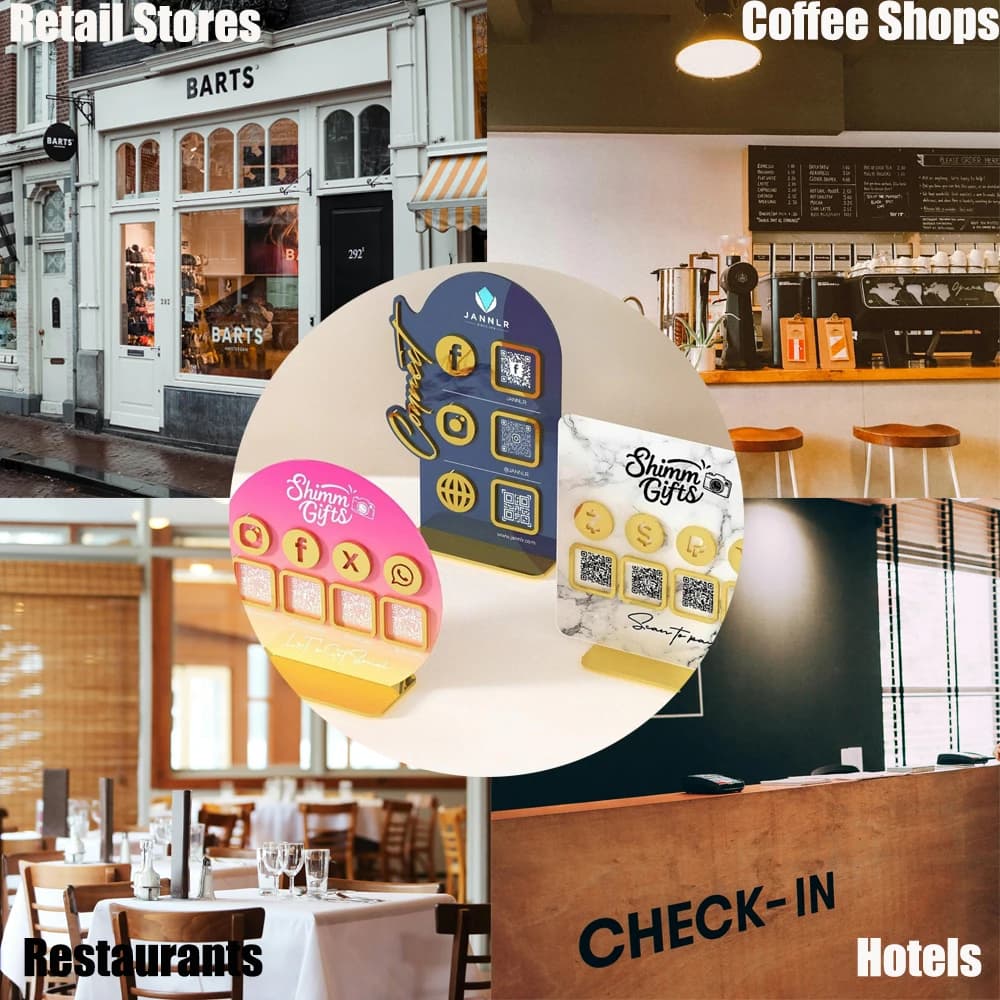 Digital Guestbook QR Code Display Stand for Airbnb Hosts view 5
