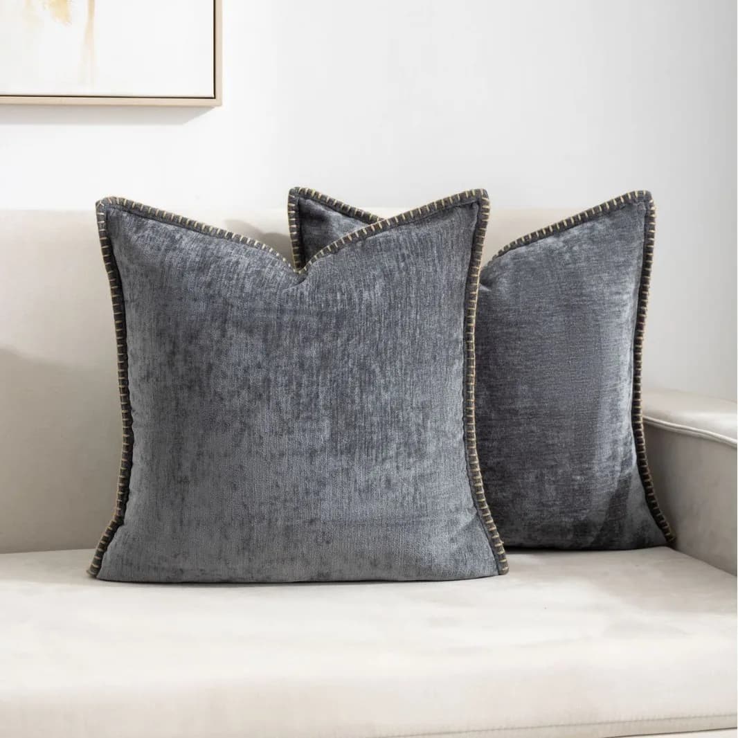 Chenille Yarn Soft Pillow Cover for Airbnb Bedroom Decor view 5