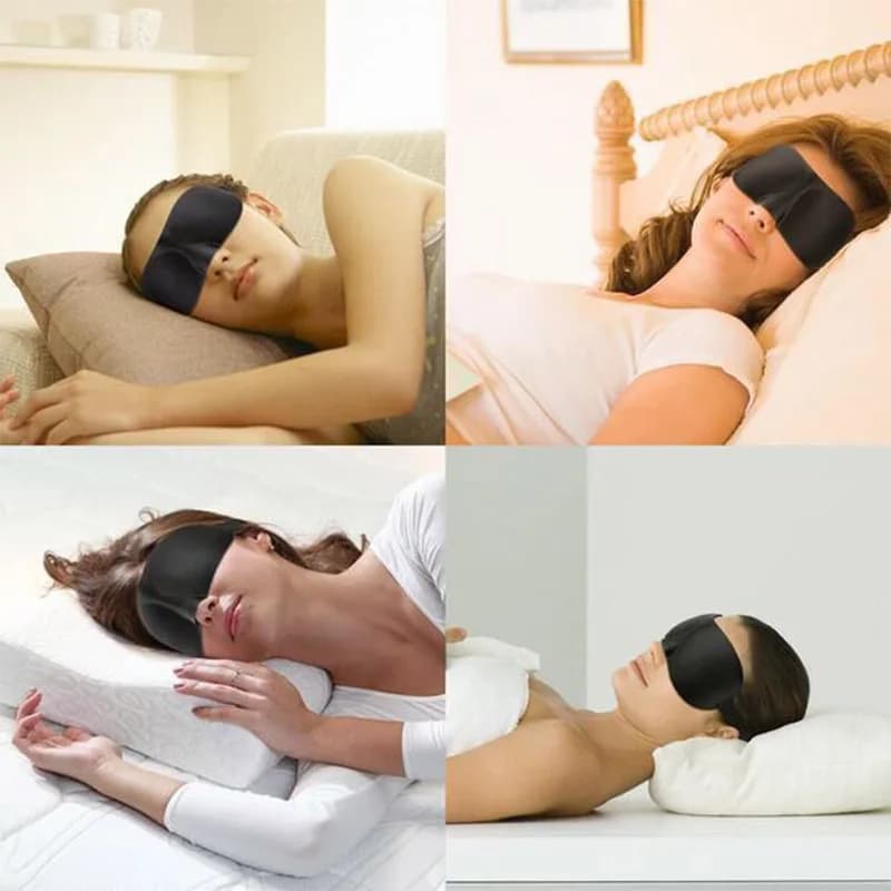 3D Sleeping Eye Mask for Airbnb Bedroom | Soft Blackout Blindfold view 2