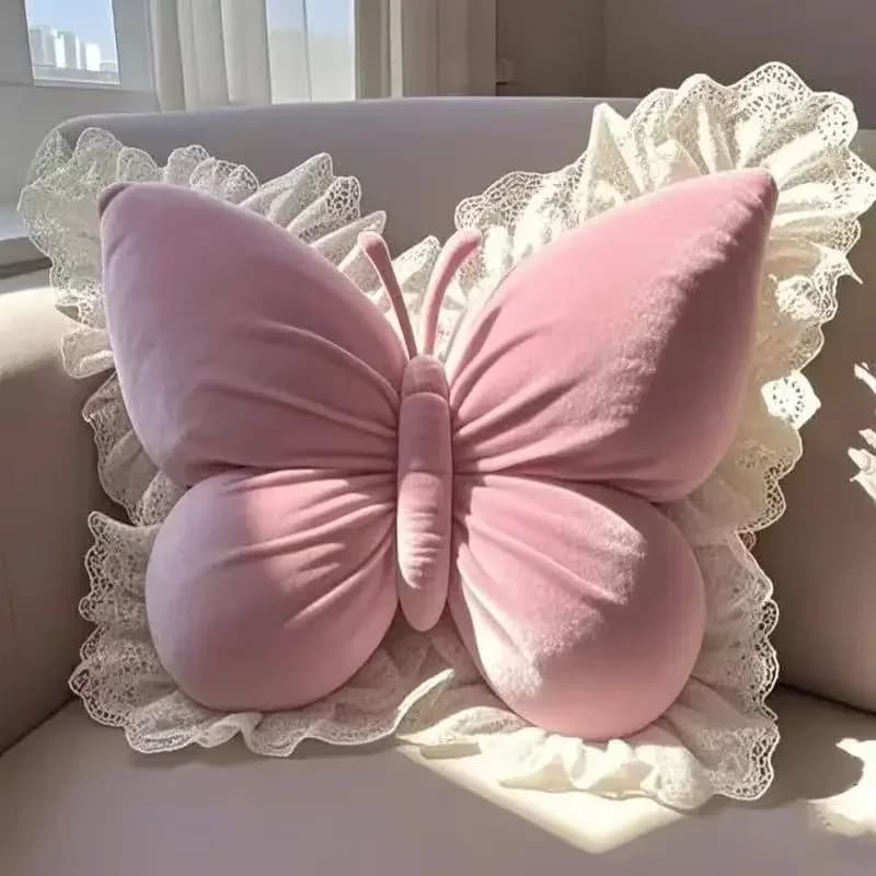 Princess Butterfly Pillow for Airbnb Bedroom | Cozy STR Decor view 3