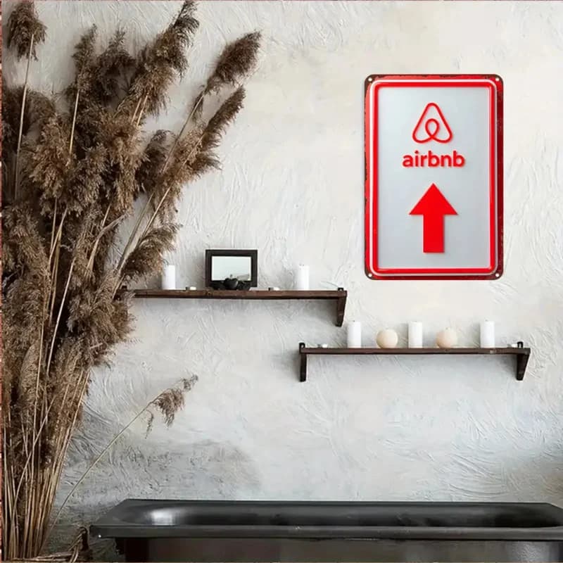 Acrylic Welcome Sign with Custom Text for Airbnb Hosts view 2