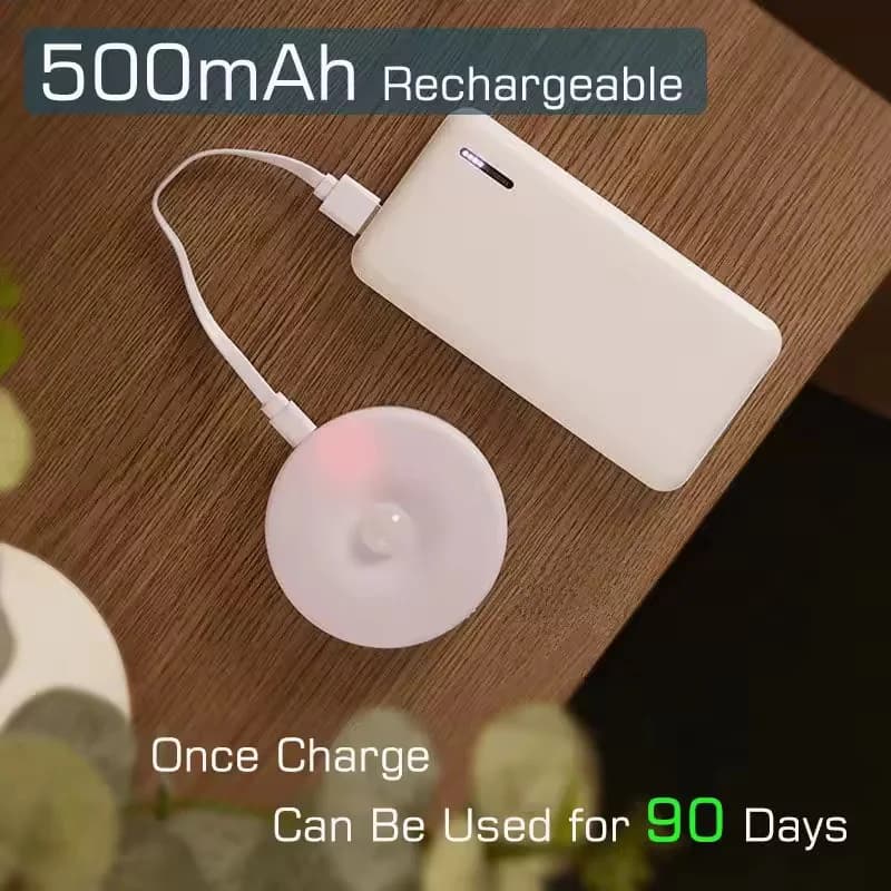 LED Sensor Night Lamp for Airbnb Bathroom | USB Rechargeable Light view 5