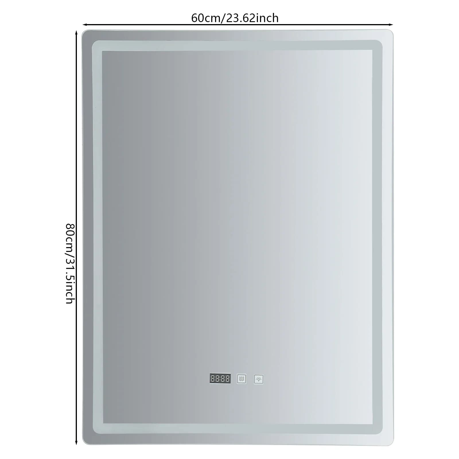 Anti-Fog LED Bathroom Mirror for Airbnb Bathrooms view 2