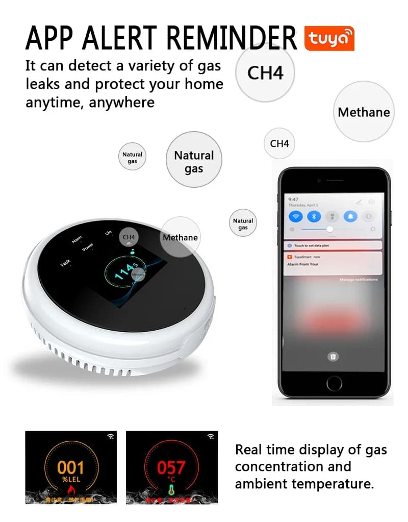 Wireless Gas Leak Detector for Airbnb Smart Home Safety | STR Tech view 2