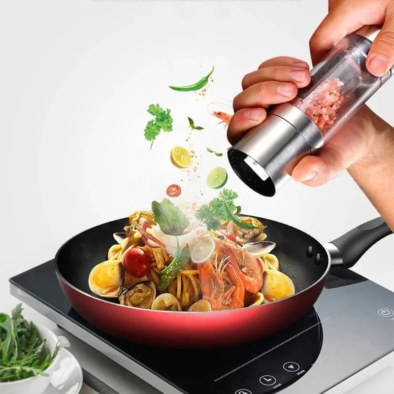 2-in-1 Salt and Pepper Grinder for Airbnb Kitchen Essentials view 6