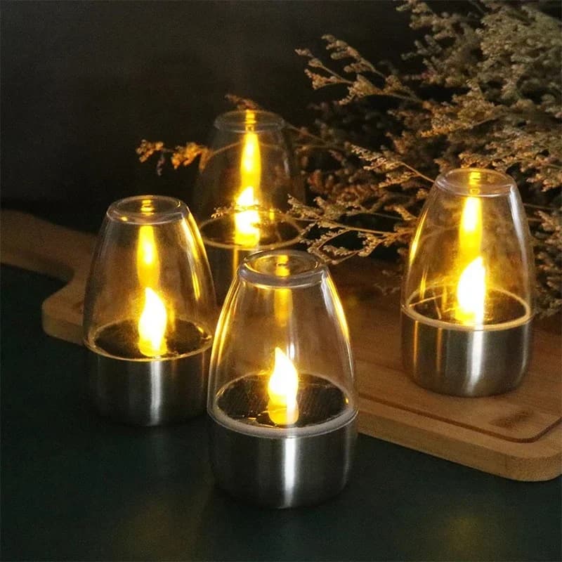 LED Solar Candles for Airbnb Bathroom Ambiance | Flameless Decor view 2