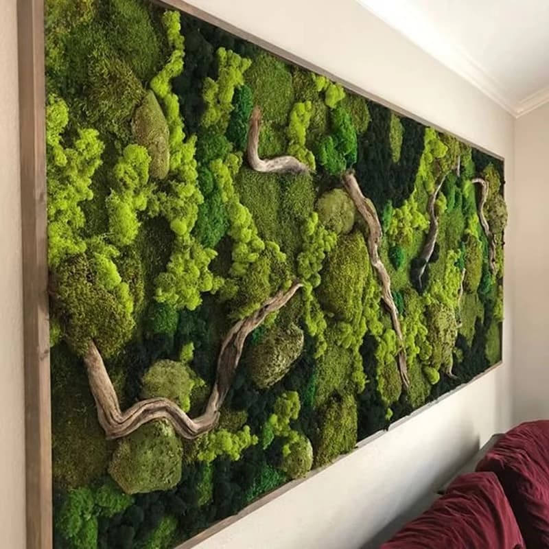 Preserved Moss Wall Art Panel for Airbnb Decor view 2