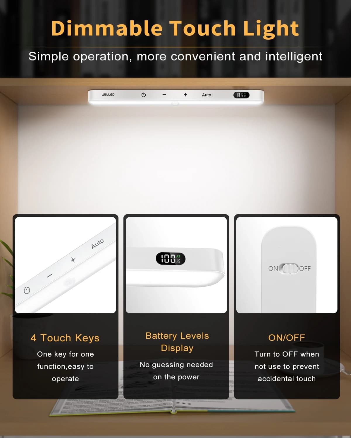 Motion Sensor Cabinet Light Bar for Airbnb Smart Home Hosts view 5