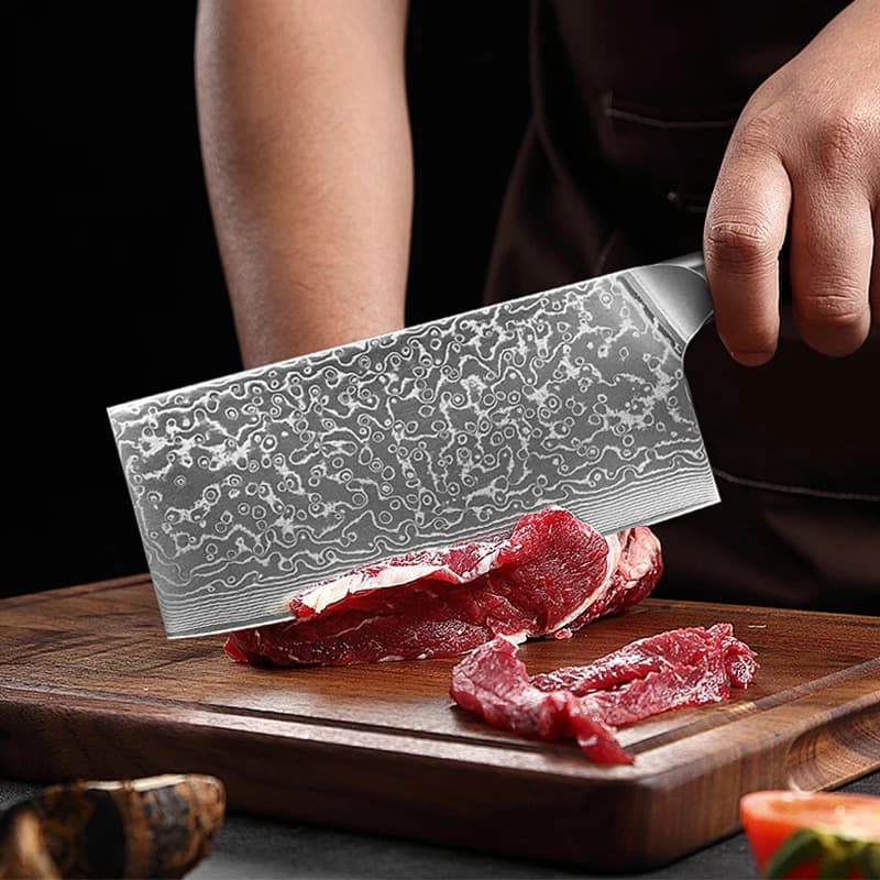 Japanese Damascus Chef Knife Set for Airbnb Kitchen Hosts view 2