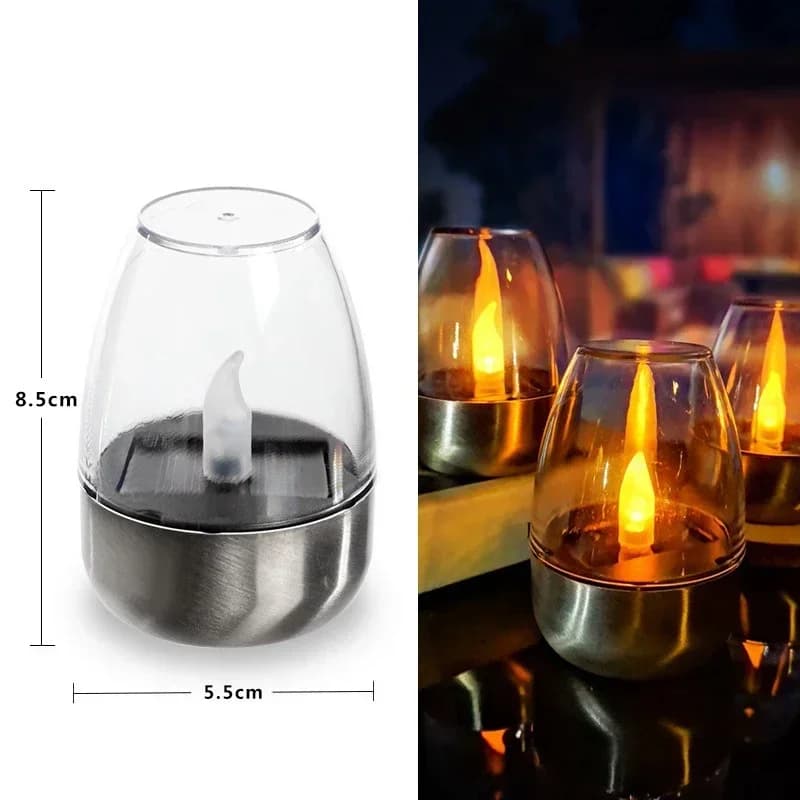 LED Solar Candles for Airbnb Bathroom Ambiance | Flameless Decor view 8