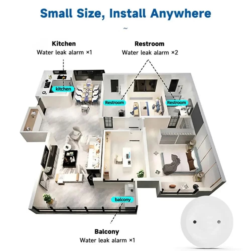 Smart Water Leak Sensor for Airbnb & STR Tech-Ready Rentals view 4