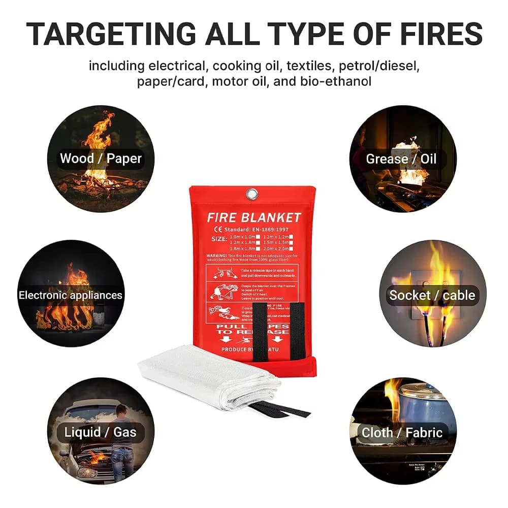 Compact Fire Blanket in Modern Pouch for Airbnb Hosts view 6