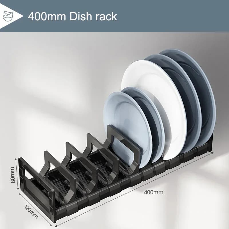 Adjustable Cabinet Dish Rack for Airbnb Storage | Kitchen Organizer view 7