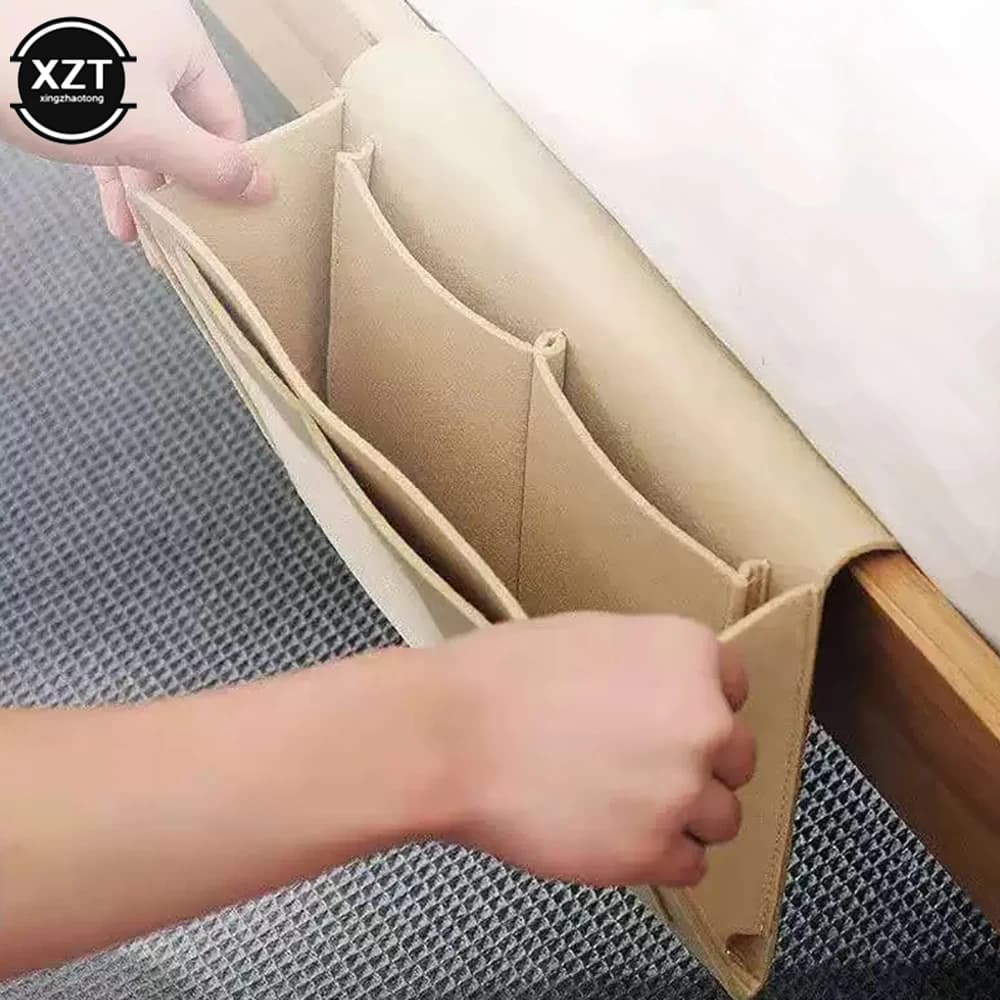 Felt Bedside Storage Organizer for Airbnb Bedroom Hosts view 6