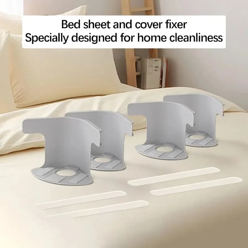 Heavy Duty Bed Sheet Clips for Airbnb Bedroom | 4 Pcs Grippers view 2