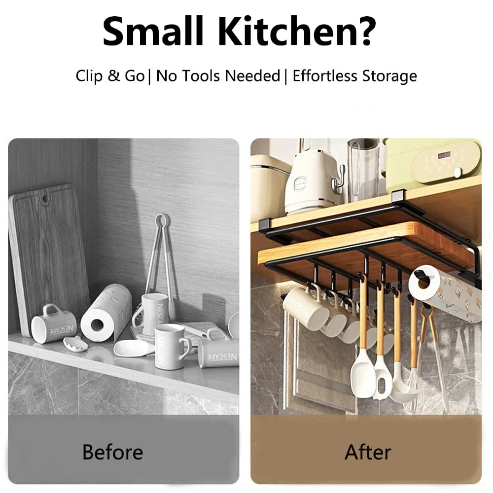 Kitchen Hanging Organizer Rack for Airbnb Storage Needs view 3