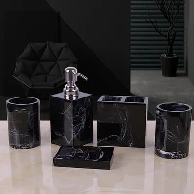 Microcement Bathroom Accessory Set for Airbnb Bathrooms view 5