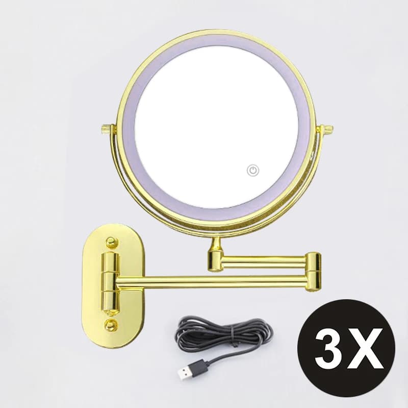 Magnifying Makeup Mirror for Airbnb Bathroom | USB, 3-10x, Lighted view 7