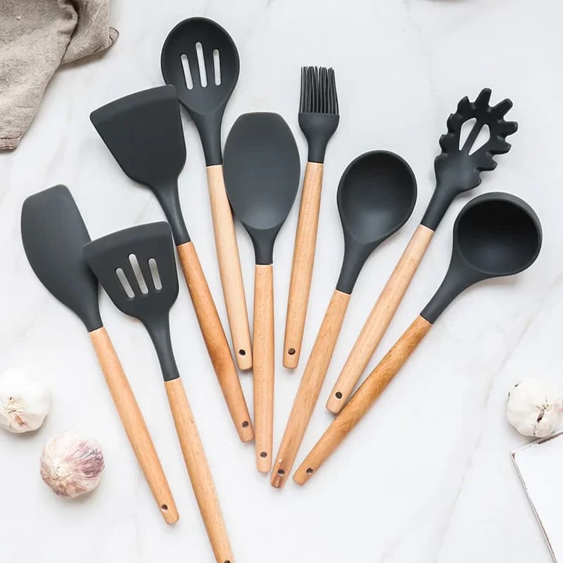 12PCS Silicone Kitchenware Set for Airbnb or STR Kitchen Essentials view 5
