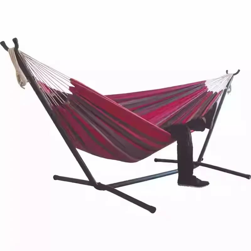 Portable Canvas Hammock Chair for Airbnb Outdoor Spaces | STR Patio view 2