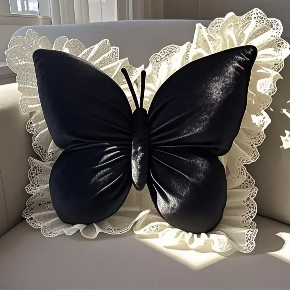 Princess Butterfly Pillow for Airbnb Bedroom | Cozy STR Decor view 2