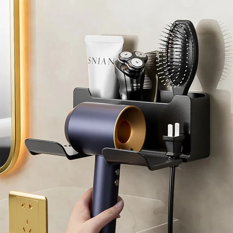 Hair Dryer Holder Shelf for Airbnb Bathroom Organization Needs
