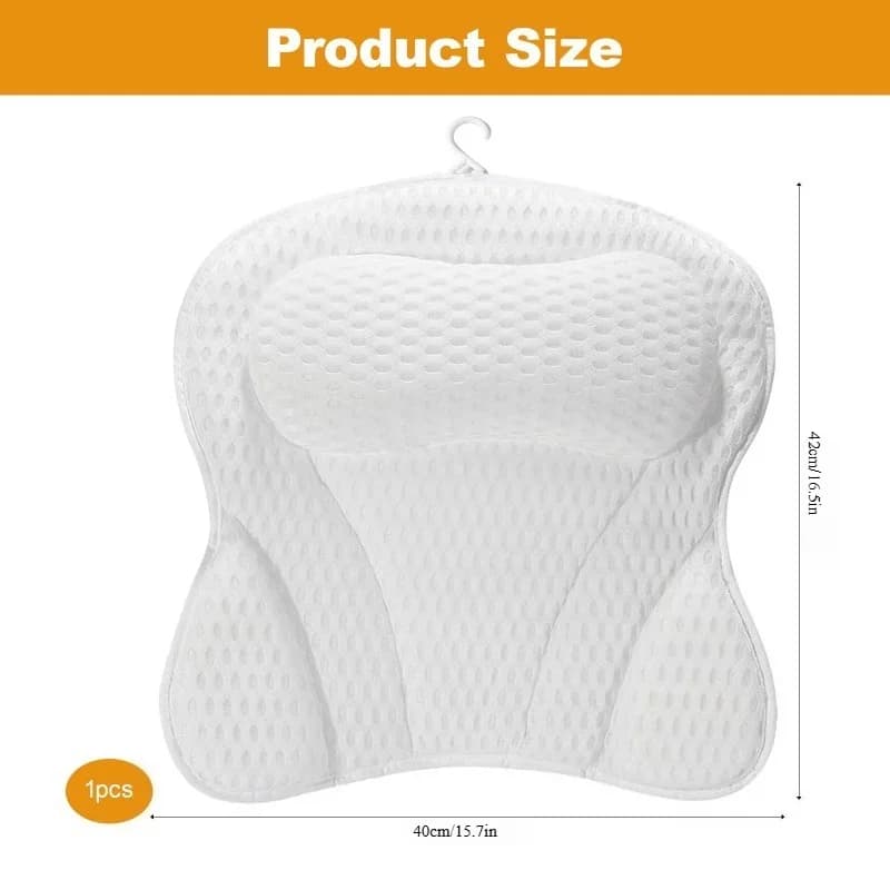 Bathtub Pillow for Airbnb Bathroom Comfort | Neck & Back Support view 2