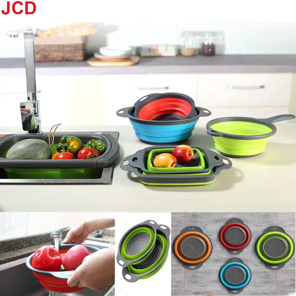 Foldable Silicone Colander for Airbnb Kitchen | Space-Saving Strainer view 5