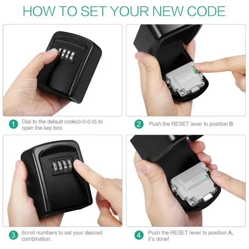 Weather-Resistant Key Lockbox for Airbnb Safety Compliance view 5