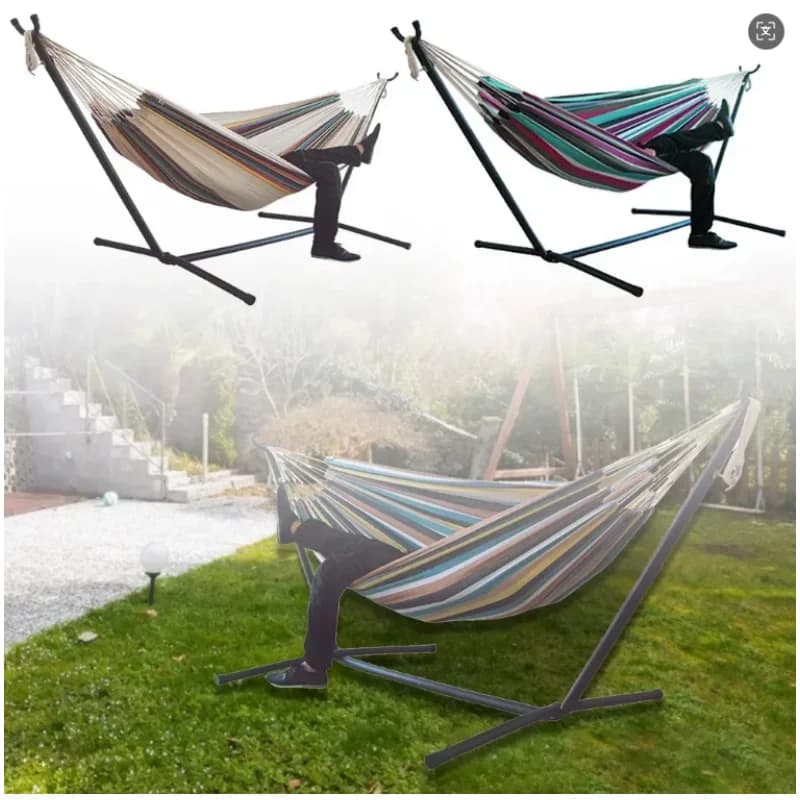 Portable Canvas Hammock Chair for Airbnb Outdoor Spaces | STR Patio