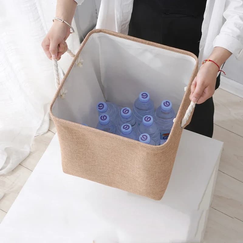 Linen-Lined Amenity Basket for Airbnb Welcome Presentation view 2