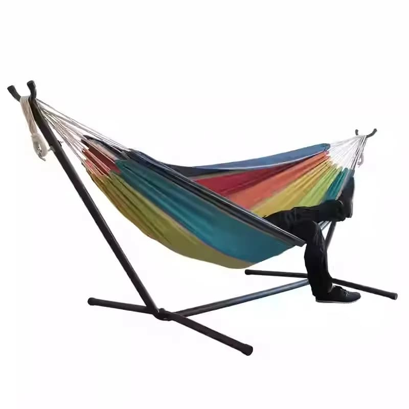 Portable Canvas Hammock Chair for Airbnb Outdoor Spaces | STR Patio view 3