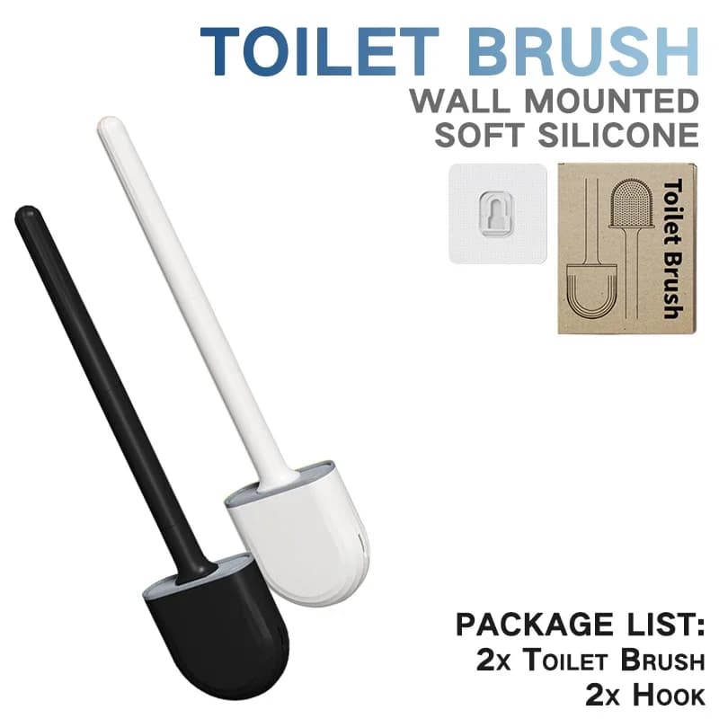Silicone Toilet Brush Set for Airbnb Bathroom | Modern Cleaning Kit view 8
