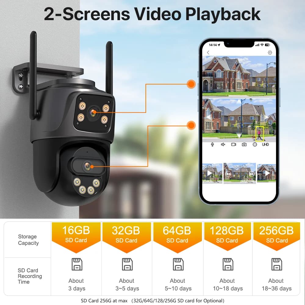 6K WiFi Outdoor Security Camera for Airbnb & Vacation Rentals view 5