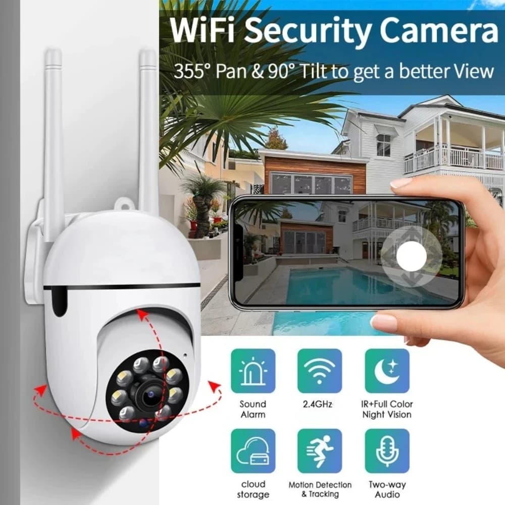8MP Wireless Outdoor Security Camera for Airbnb Smart Home Hosts view 2