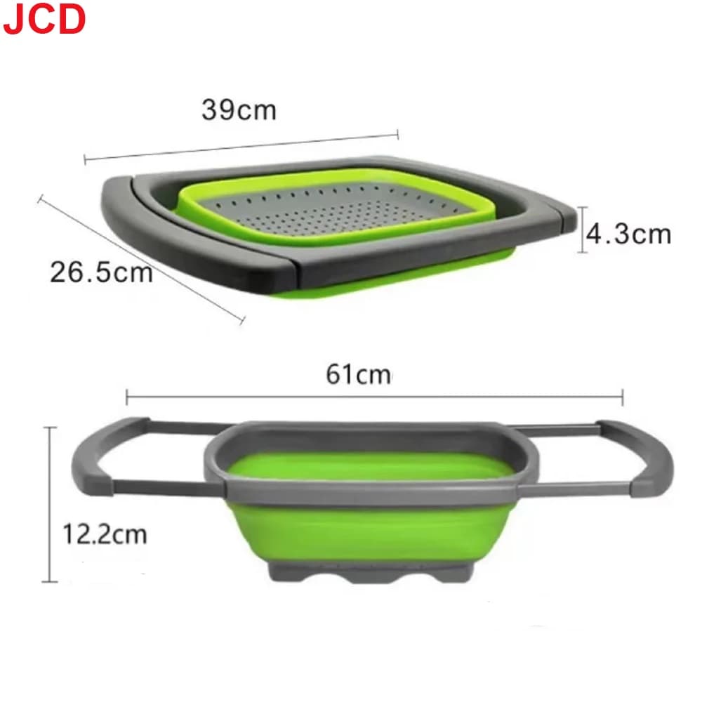 Foldable Silicone Colander for Airbnb Kitchen | Space-Saving Strainer view 2