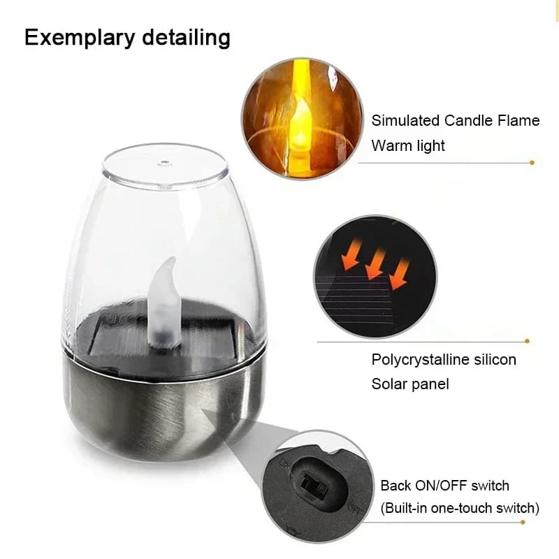 LED Solar Candles for Airbnb Bathroom Ambiance | Flameless Decor view 5