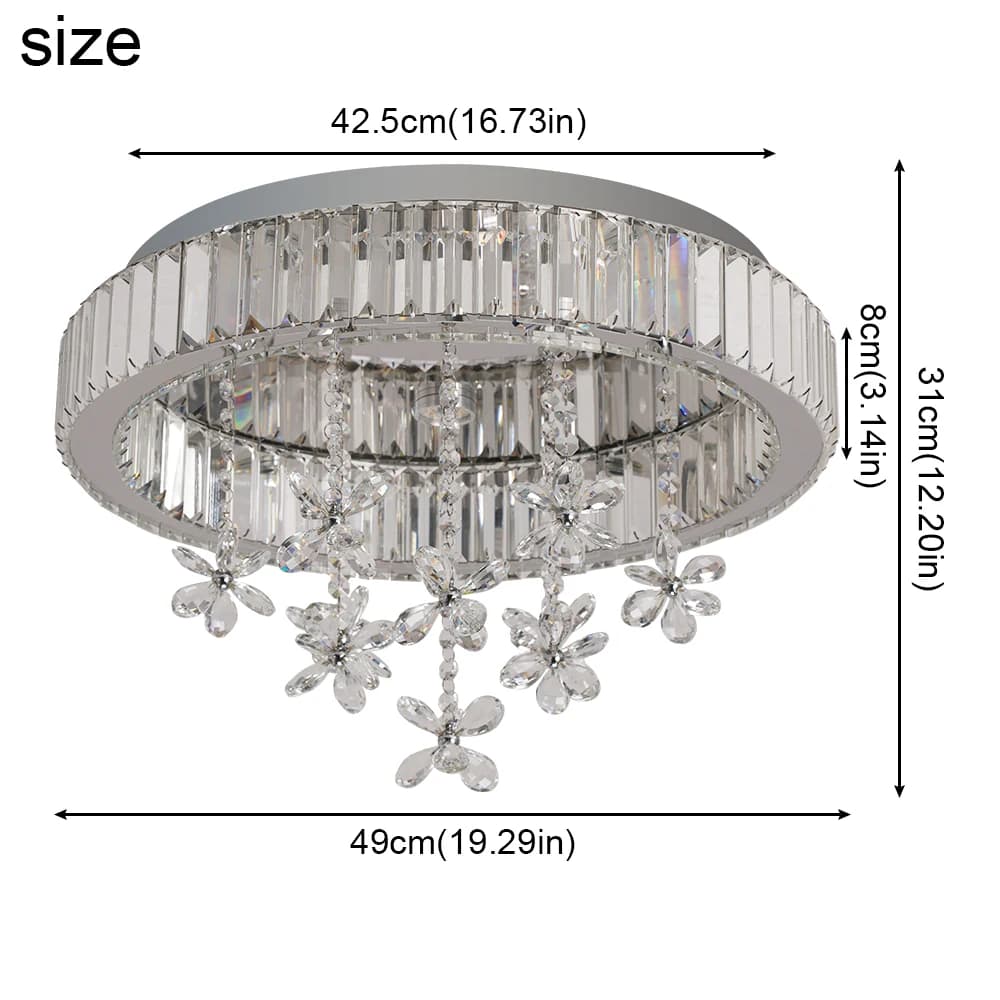 Crystal LED Ceiling Lamp for Airbnb Decor | Modern Chandelier view 7