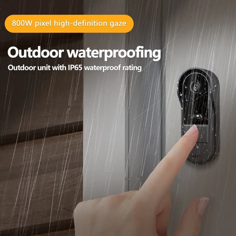 Wireless Video Doorbell for Airbnb Self Check-In | HD Night Vision view 4