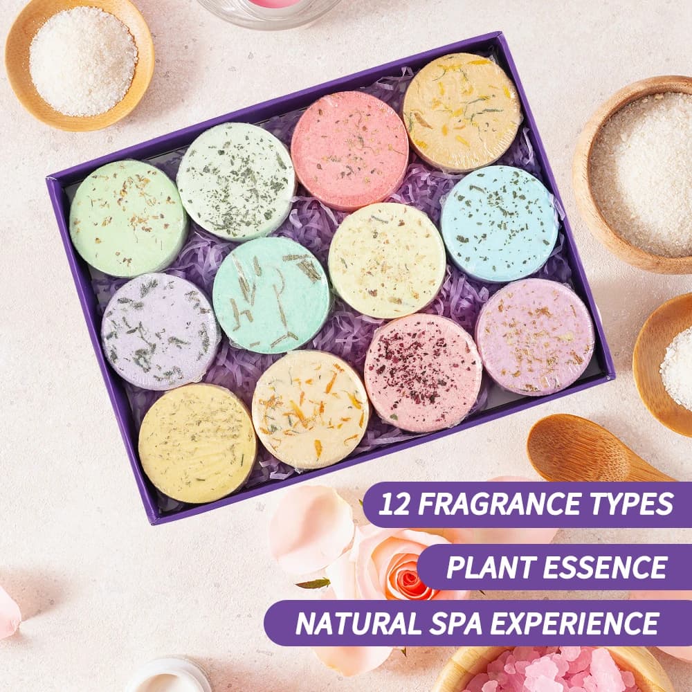 Aromatherapy Shower Steamers for Airbnb Bathroom | 12 Pack Spa Bombs view 2