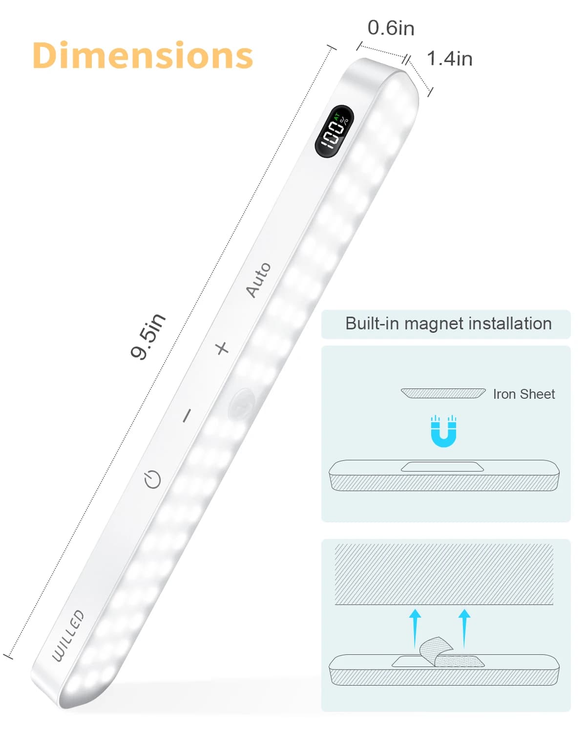 Motion Sensor Cabinet Light Bar for Airbnb Smart Home Hosts view 6