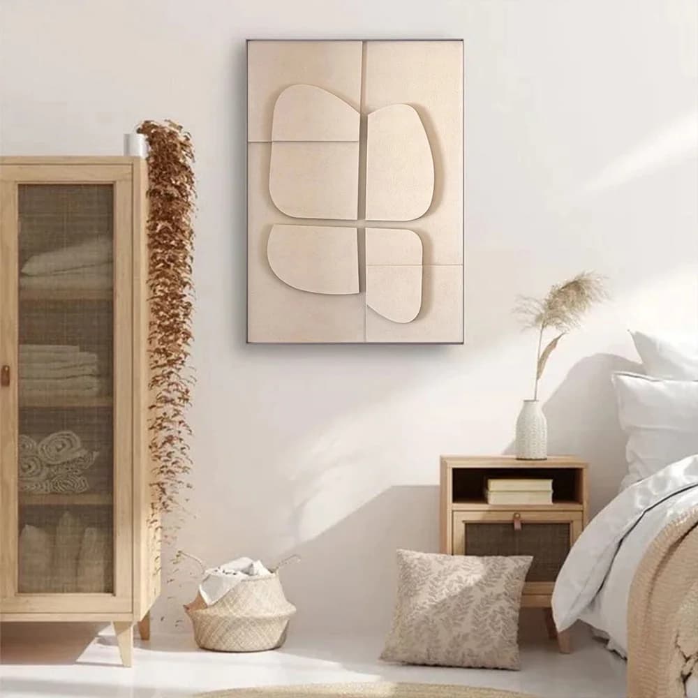 Nordic 3D Geometric Canvas Art for Airbnb & STR Decor view 5