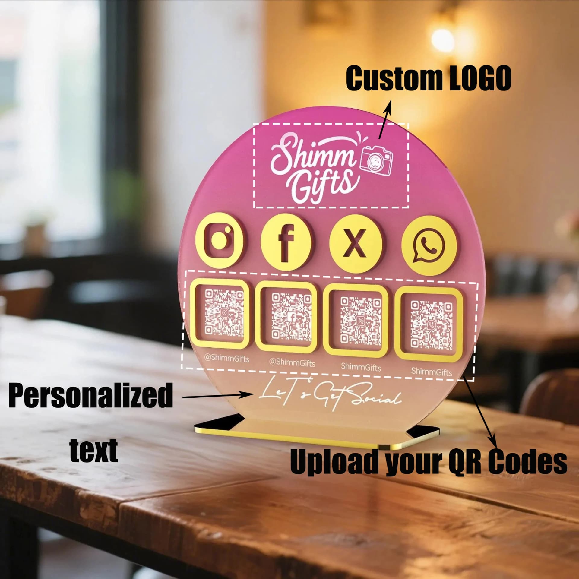 Digital Guestbook QR Code Display Stand for Airbnb Hosts view 7