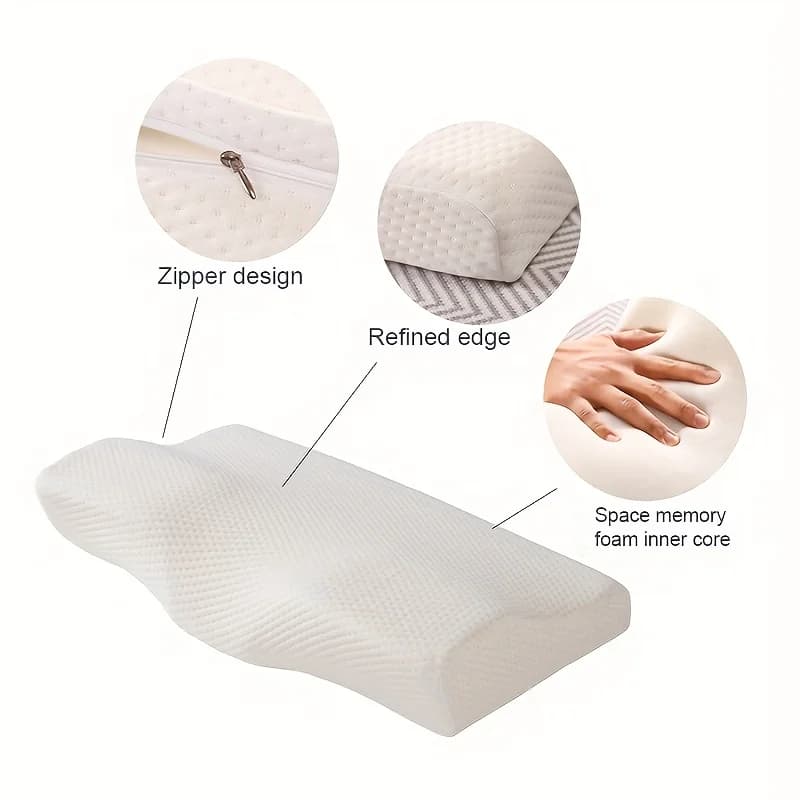 Orthopedic Memory Foam Pillow for Airbnb Bedroom Comfort view 4
