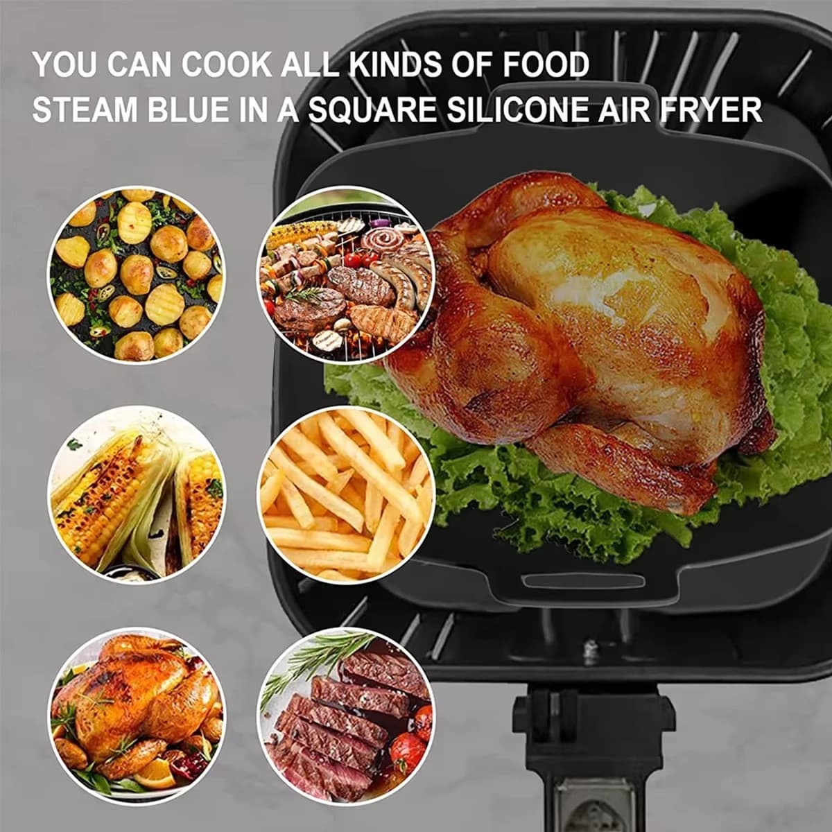 Air Fryer Silicone Liners for Airbnb Kitchen | Heat Resistant Set view 3