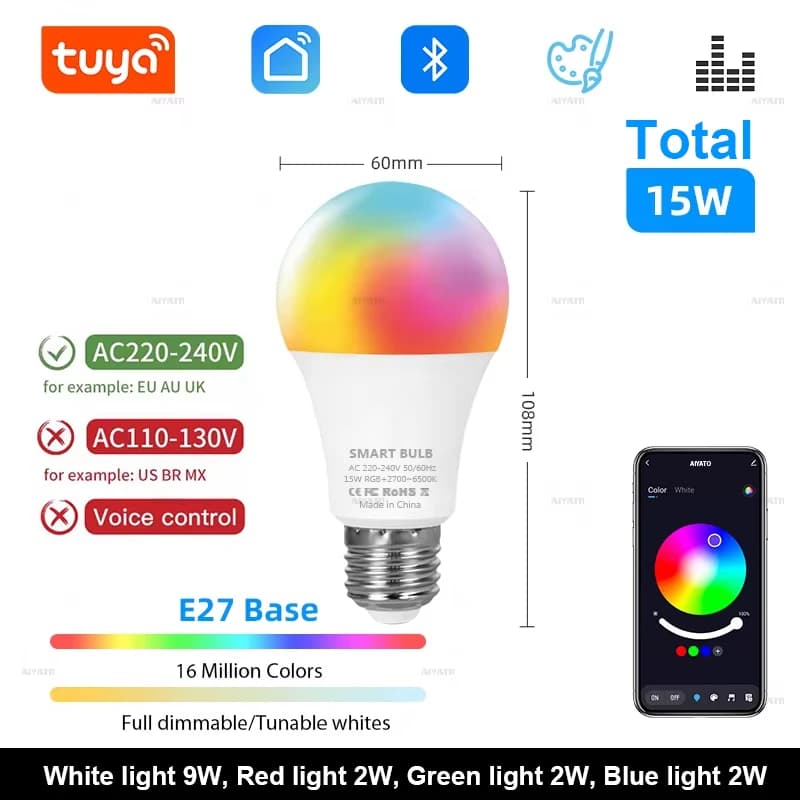 Smart Bluetooth LED Bulb for Airbnb & Vacation Rental Tech Upgrades view 8