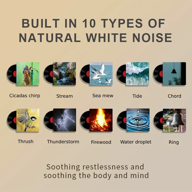 RGB White Noise Machine & LED Lamp for Airbnb Bedroom Comfort view 5