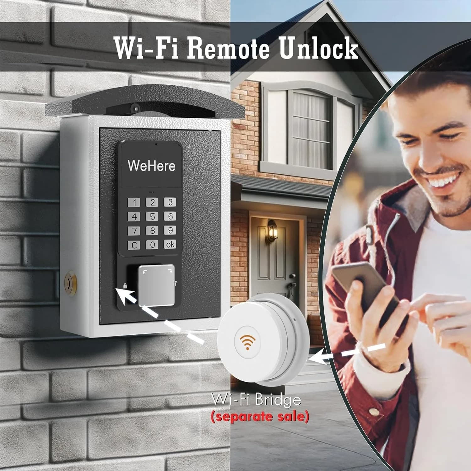 Smart Key Lock Box with Bluetooth for Airbnb Self Check-In view 7