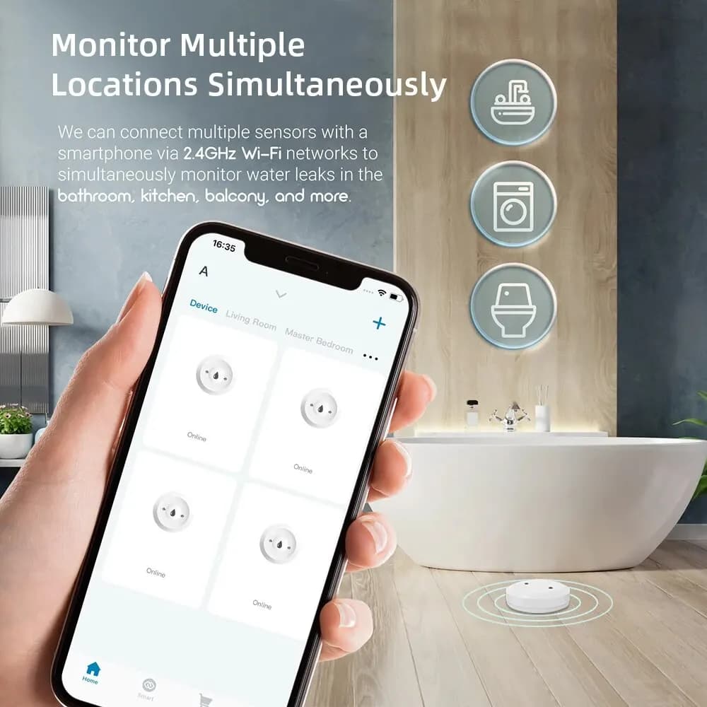 Smart Water Leak Sensor for Airbnb & STR Tech-Ready Rentals view 5